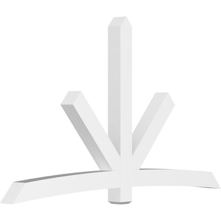 Ekena Millwork Alberta Architectural Grade PVC Gable Bracket, 108"W x 63"H x 6"D x 6"F, 14/12 Pitch GBP108X63X0606ALB00